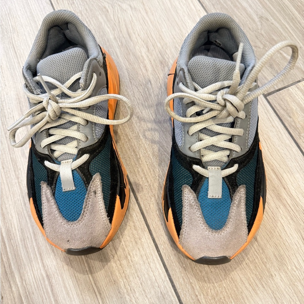 Yeezy Sneakers - Gray, Blue, and Orange